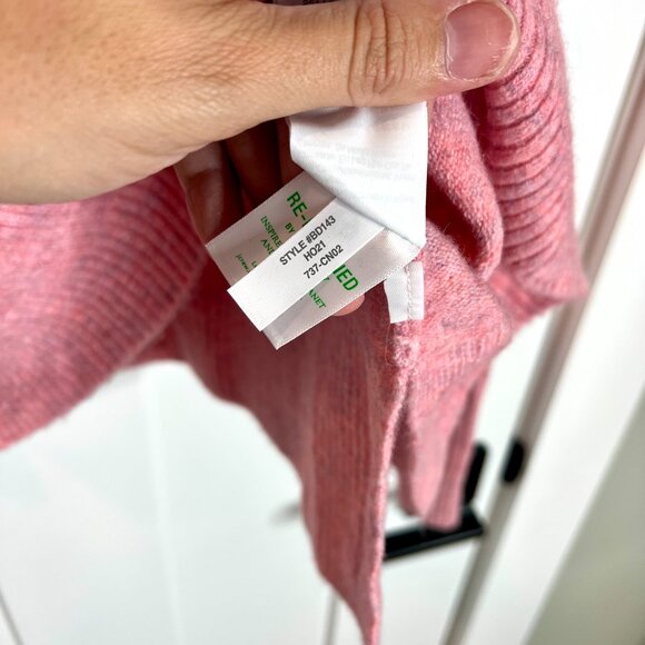 J. Crew Alpaca Blend Pink Turtleneck Sweater in Supersoft Yarn Boxy Size Medium - Picture 5 of 6